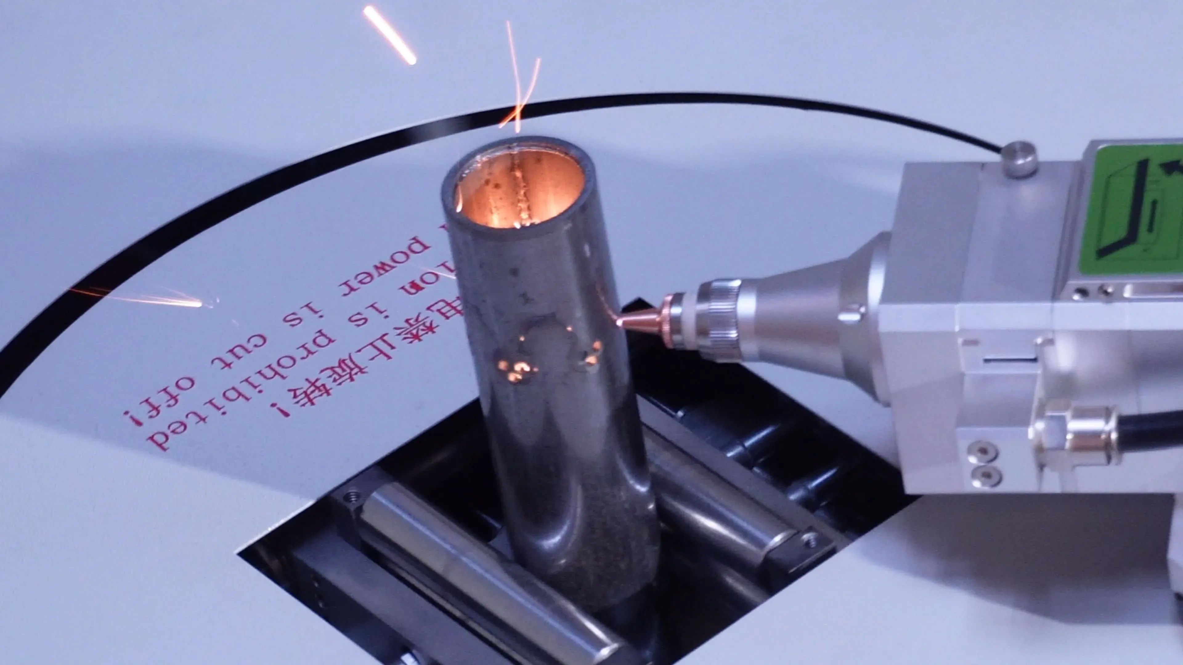 Laser perforations on a round tube