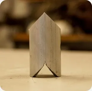 Coupe d’angle sur tube